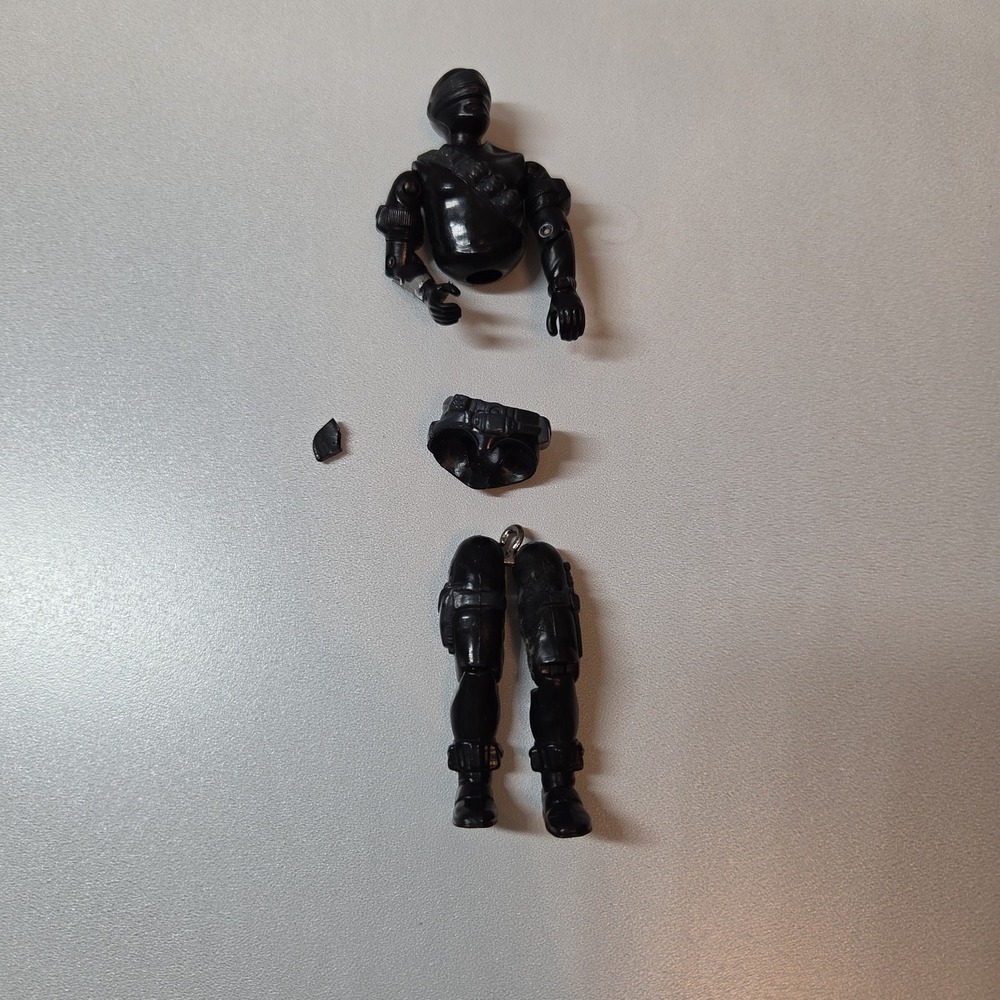 Vintage GI Joe Snake Eyes Action Figure 1982 1983 Broken for Parts Repair